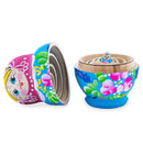 Pink Hood with Pink Flowers Wooden  Nesting Dolls