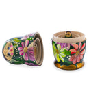 Green Color with Flowers Wooden  Nesting Dolls