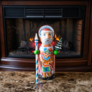 Hand Carved Solid Wood Santa Did Moroz Nesting Dolls 9.5 Inches