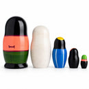 Set of 5 Happy Penguins Nesting Figurines
