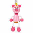 Pig Wooden Doll on a Spring 6 Inches