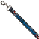 Dog Leash - CAPTAIN AMERICA w/Avengers Logo Cityscape