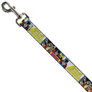 Dog Leash - BATGIRL Panels Yellow/Pink