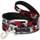 Dog Leash - SPIDER-MAN Action Poses/Comic Scenes White/Black/Red