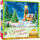 Sparkle & Shine - Gingerbread Lighthouse 500 Piece Glitter Jigsaw Puzzle