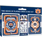 Auburn Tigers - 2-Pack Playing Cards & Dice Set