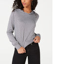 Gypsies & Moondust Juniors Cropped Gingham Hoodie, Size Medium