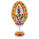 Willow Ukrainian Wooden Easter Egg Pysanka on a Stand 3.75 Inches