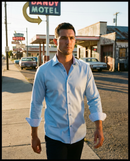 Martin Button-Up Shirt With Contrast Details // Blue // Contemporary Fit (Regular)