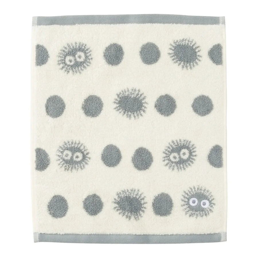 My Neighbor Totoro Soot Sprite Wash Towel Grey and White