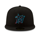 NEW ERA 59FIFTY AUTHENTIC COLLECTION MIAMI MARLINS ON-FIELD GAME HAT - BLACK 70456861