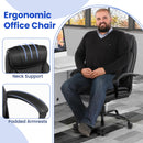 Massage Executive Office Chair with 6 Vibrating Points-Black