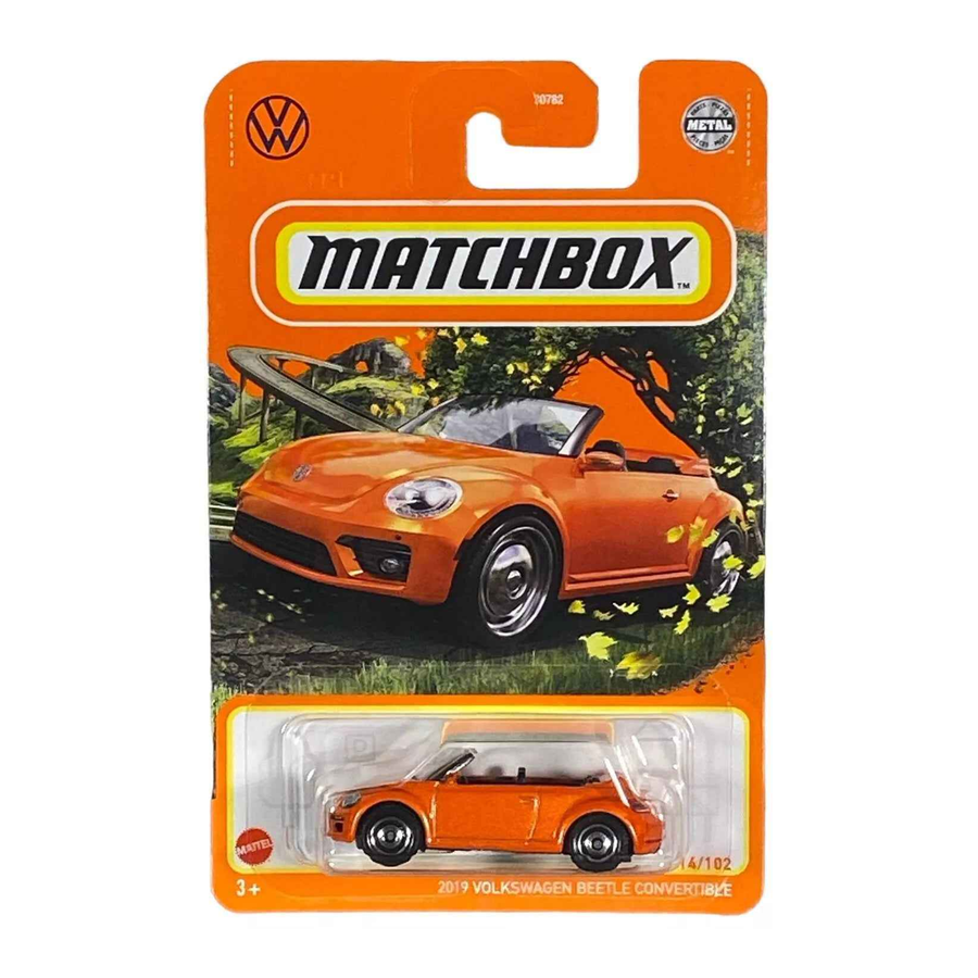 Matchbox 2019 Volkswagen Beetle Convertible Orange 14/102 HFP37