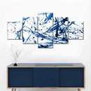 Abstract Navy Drip Wall Art