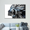 Abstract Silver Profile Colors Wall Art