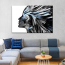 Abstract Silver Profile Colors Wall Art