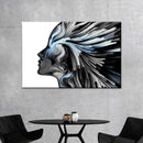 Abstract Silver Profile Colors Wall Art