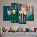 Pristine White Tulips Wall Art