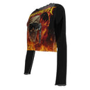 MegaDeth Long Sleeve Women's Mesh Top