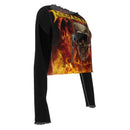 MegaDeth Long Sleeve Women's Mesh Top