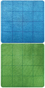 Reversible Vinyl Megamat Blue-Green 1 inch Squares (34.5in x 48in)