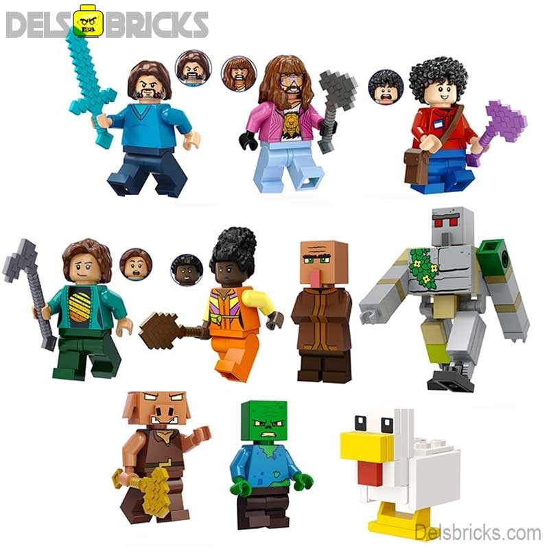 Minecraft Movie Set of 10 Minifigure toys
