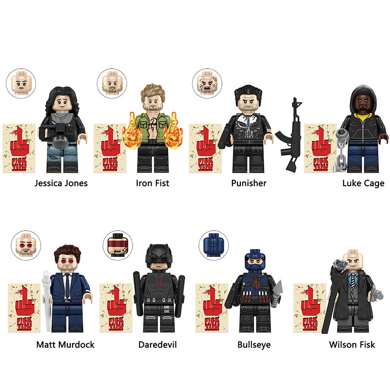 The Defenders Saga Set of 8 Marvel Lego Compatible Minifigures