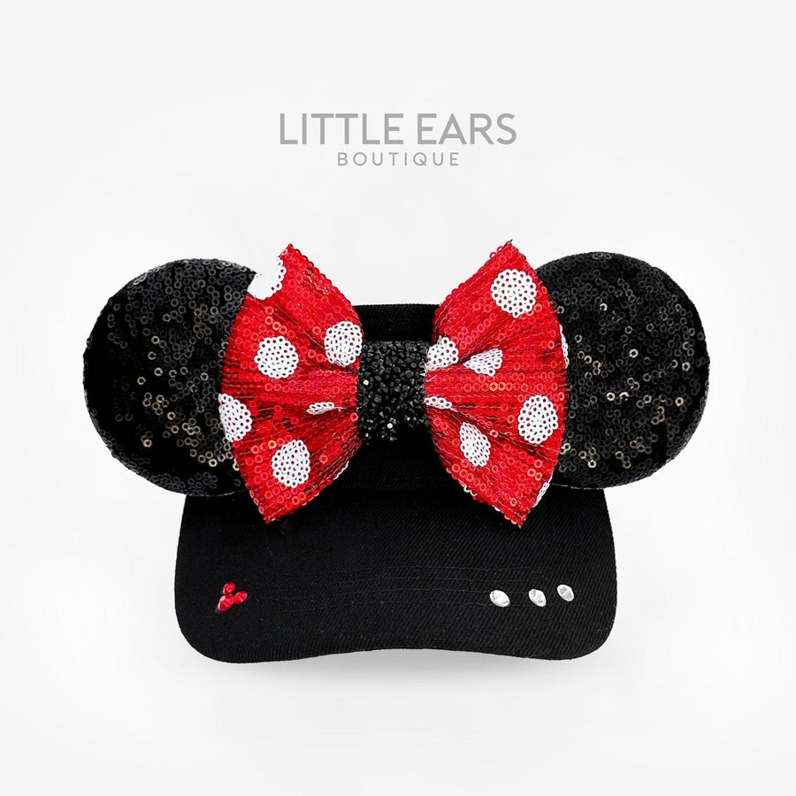 Minnie Bow Black Visor