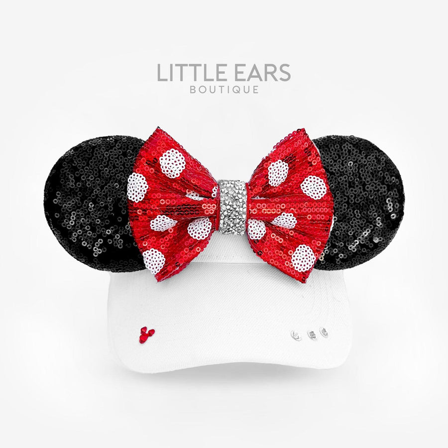 Minnie Bow White Visor