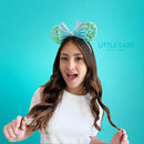 Mint Iridescent Sparkle Mickey Ears