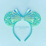 Mint Iridescent Sparkle Mickey Ears