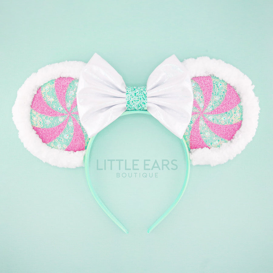 Mint & Pink Candycane Ears