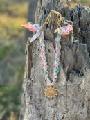 Mixed Metals Braided Bandana Necklace