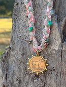 Mixed Metals Braided Bandana Necklace