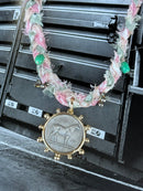 Mixed Metals Braided Bandana Necklace