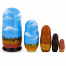 Rooster And Family Wooden Nesting Dolls