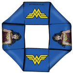 Dog Toy Squeaky Octagon Flyer - Wonder Woman JL Rebirth Pose WW Icon Blue