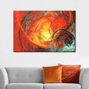 Flaming Sun Dynamic Abstract Wall Art