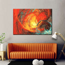 Flaming Sun Dynamic Abstract Wall Art