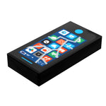 Mobile Phone (Cracked Screen) - B3 Customs® Printed 1x2 Tile B3 Customs Black 