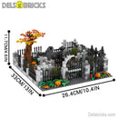 Halloween Cemetary Playset - New Lego Minifigures Horror Custom Toys