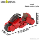 Akira Motorcycle Lego Minifigures Custom Anime Toys