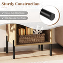 Modern Nightstand with Charging Station-Natural