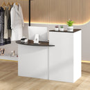 Modern Reception Desk Front Counter Desk with Oval Tabletop