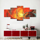 Flaming Sun Dynamic Abstract Wall Art