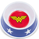 PBWL1-MLM-7.5-WWBW Single Melamine Pet Bowl - 7 5 (16oz) - Wonder Woman Icon + Stars