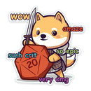 Sticker: WoW! Much Crit Waterproof Die Cut