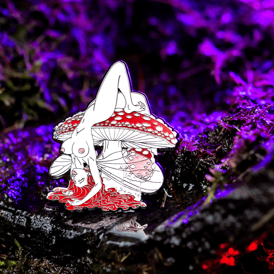 Natasha Fairy & Mushrooms Enamel Pin