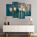 Pristine White Tulips Wall Art