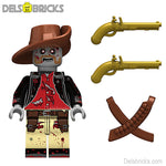 Cowboy Zombie Gun slinger Lego Minifigures Custom Toys